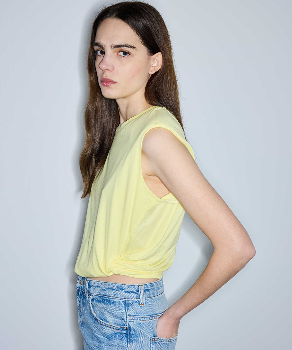 T-Shirt with Shoulder Pads