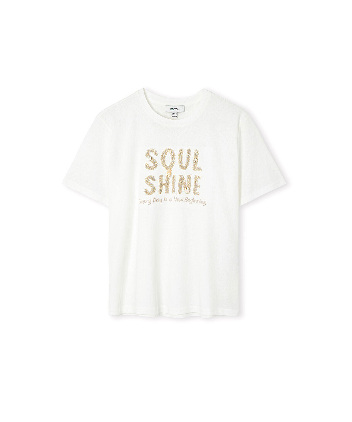 Embroidered T-Shirt with Sequins