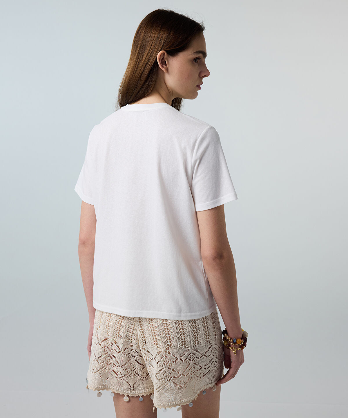 Embroidered T-Shirt with Sequins