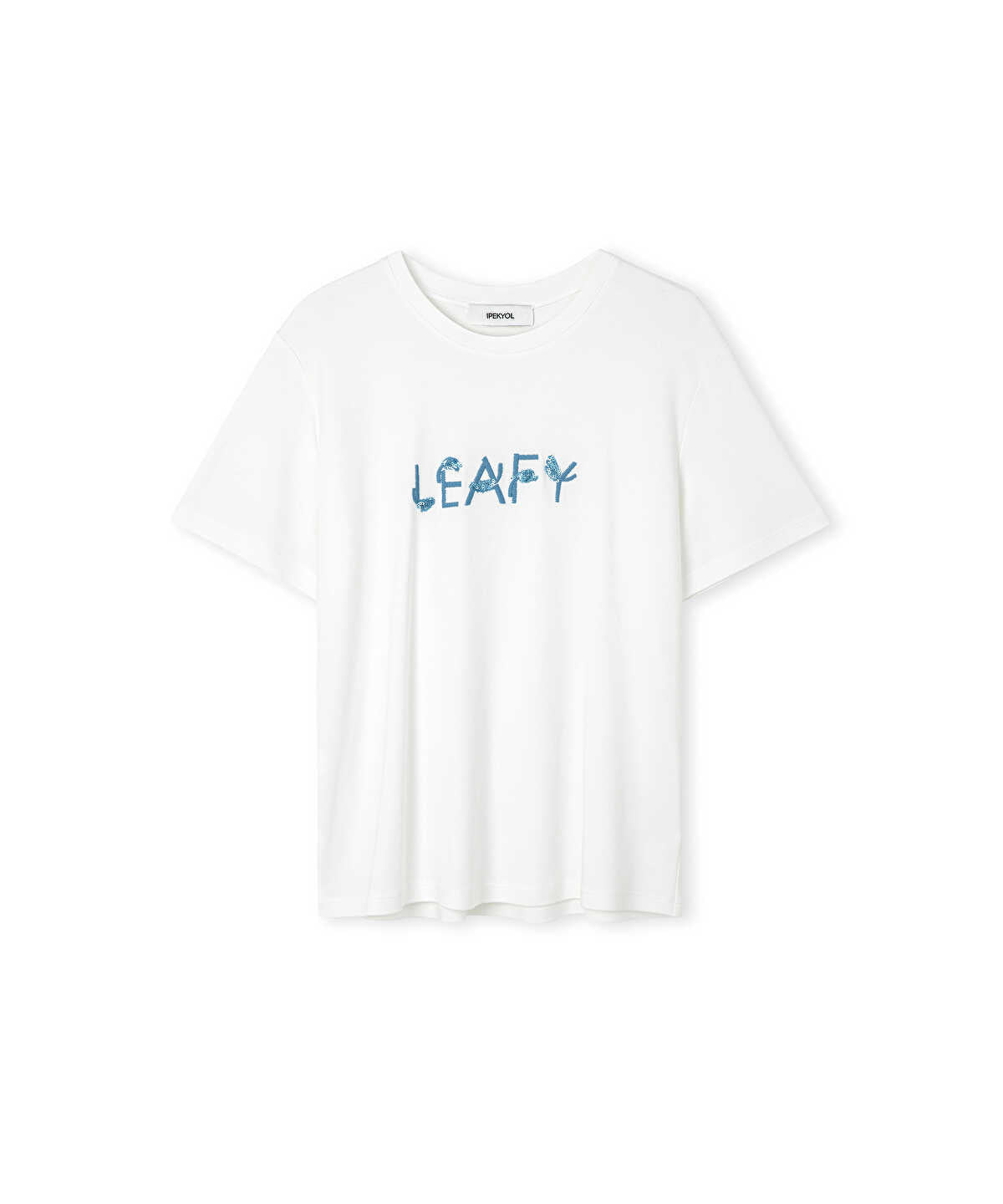 Sequin Embellished Slogan T-Shirt