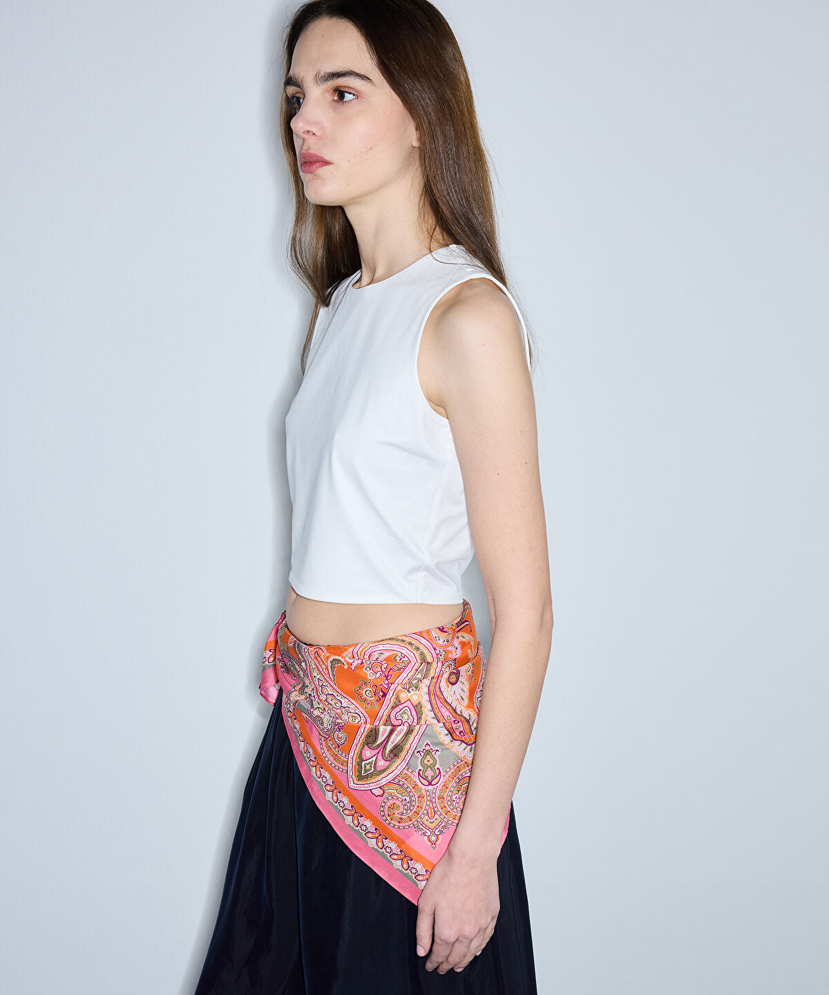 Crew Neck Cropped T-Shirt