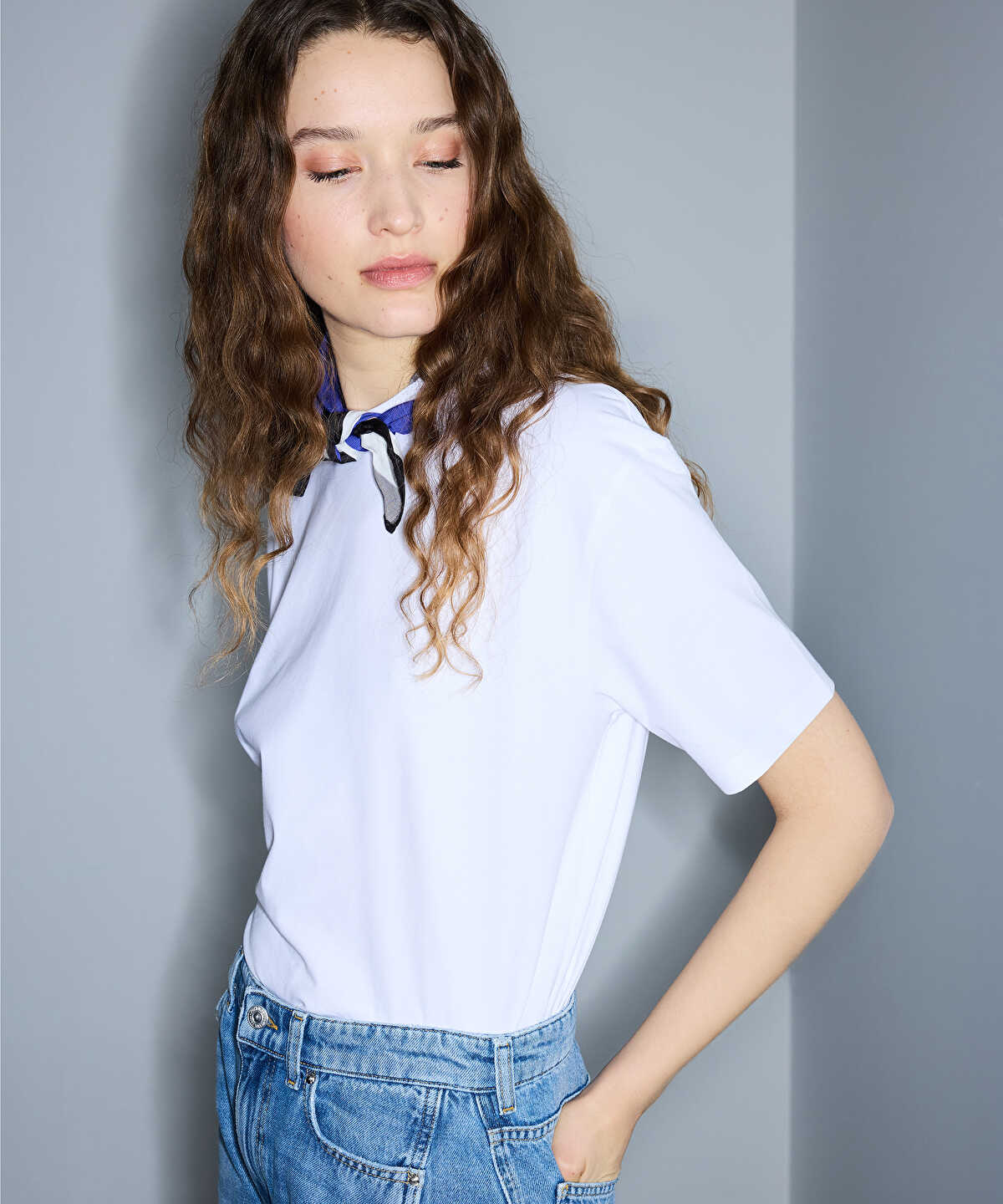 Printed Scarf T-Shirt