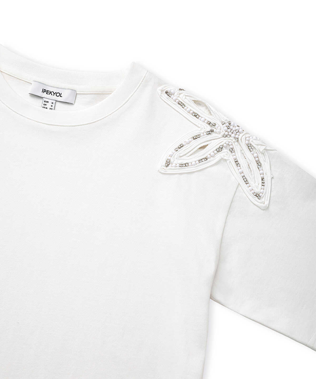 Embroidered Cutout T-Shirt