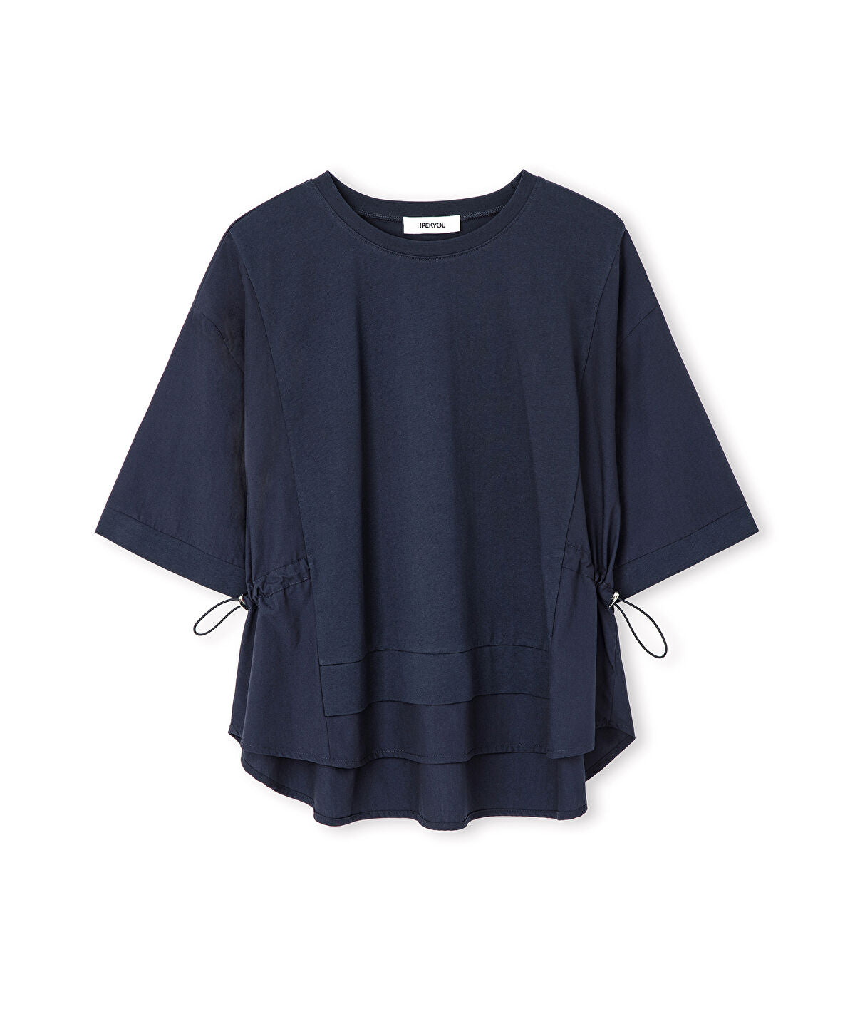 Adjustable Waist Mixed Media T-Shirt