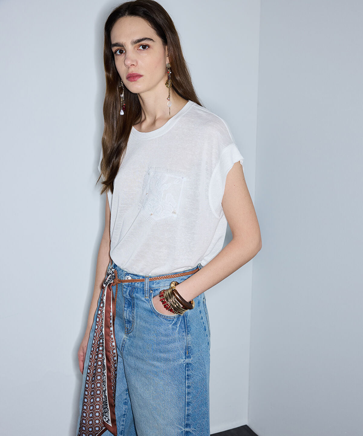 Crochet Pocket T-Shirt