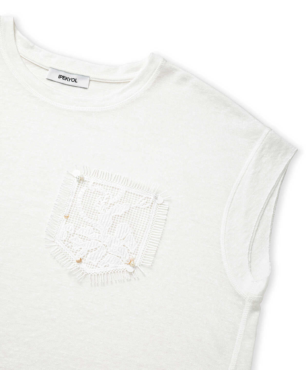 Crochet Pocket T-Shirt
