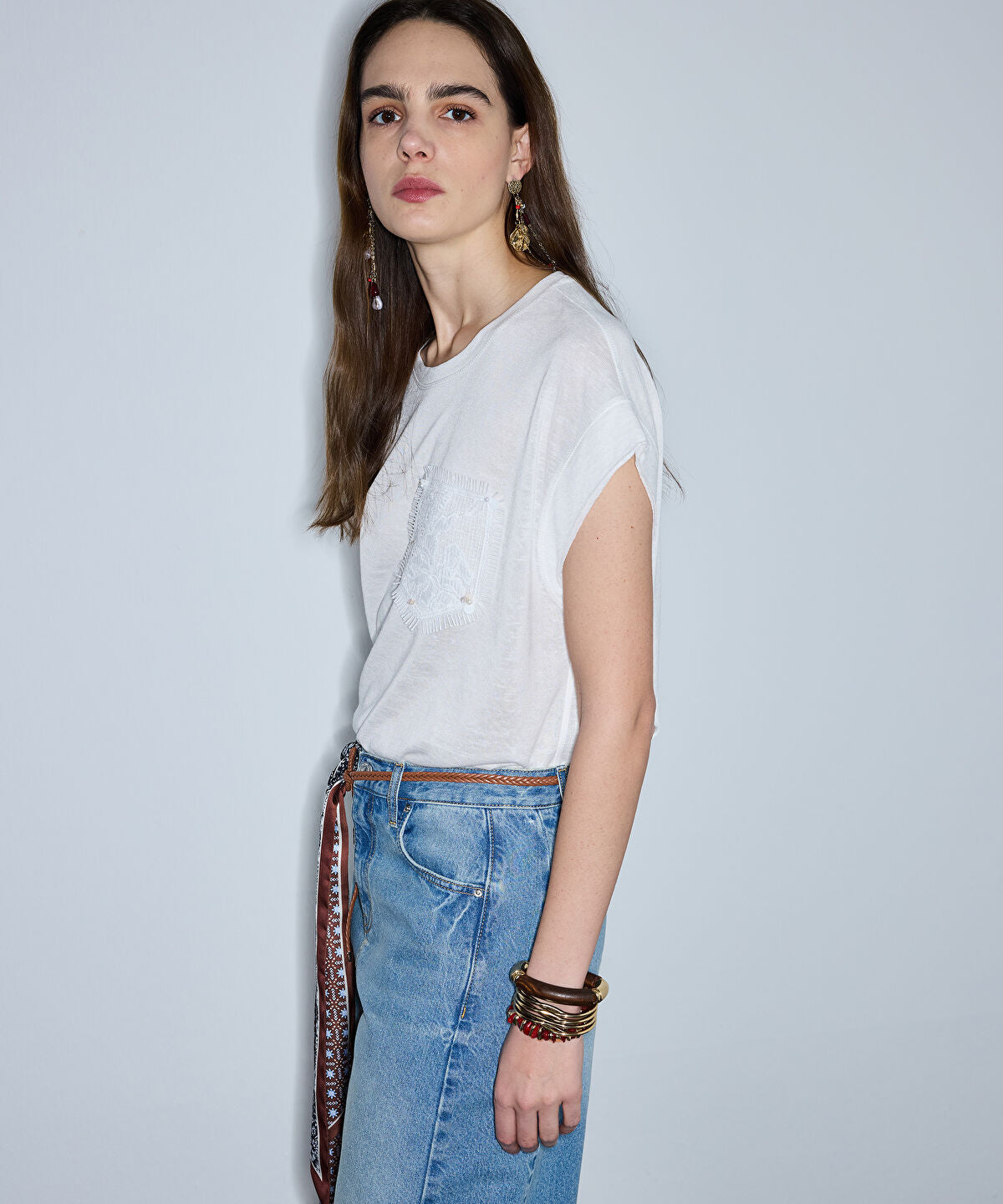 Crochet Pocket T-Shirt