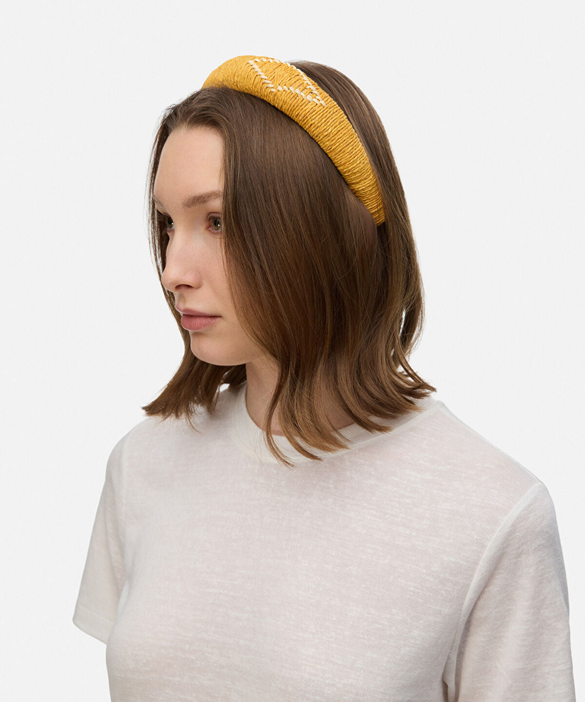 Contrast Stitch Raffia Headband