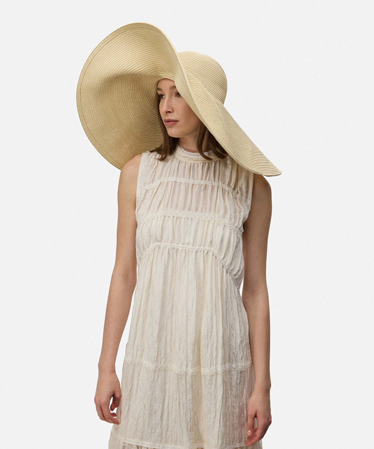 Straw Effect Maxi Hat