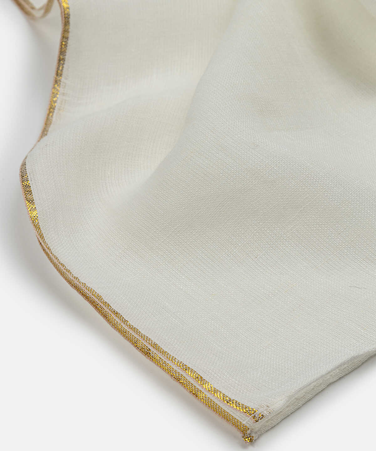 Contrast Trim Linen Scarf