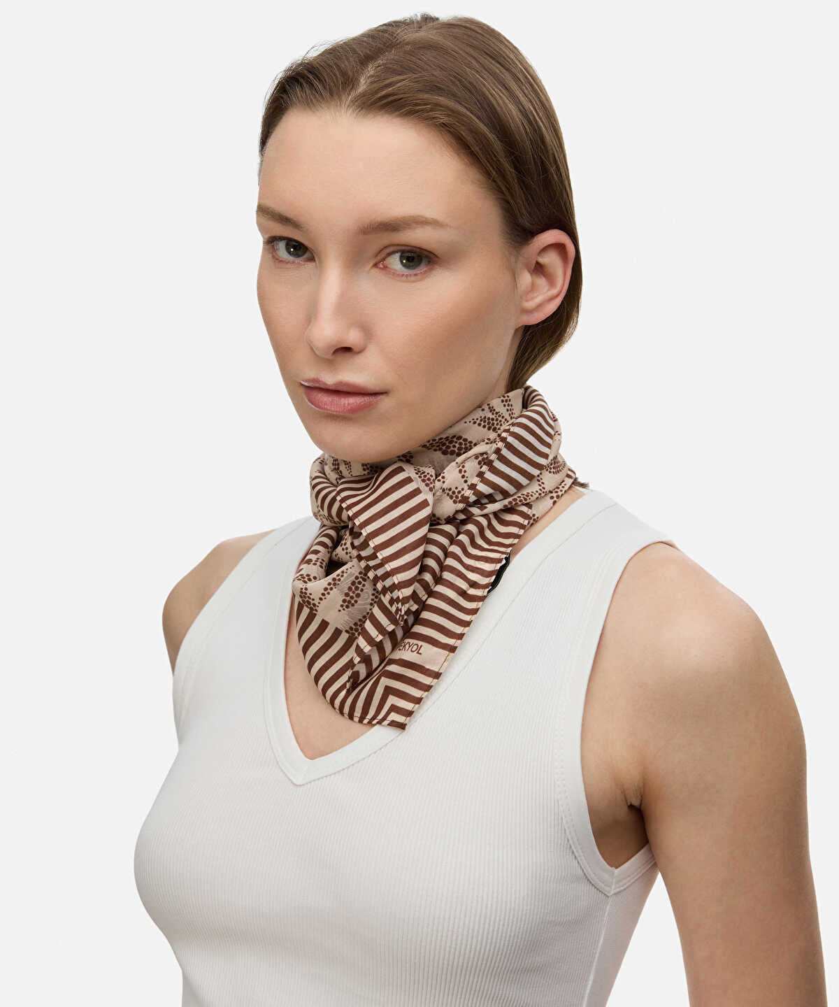 Silk Blend Printed Scarf