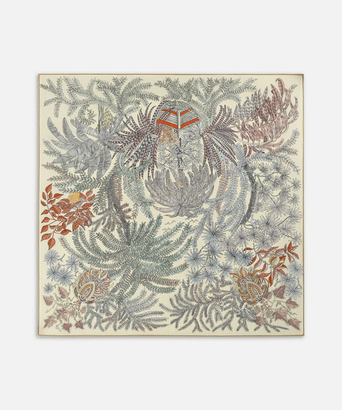 Floral Print Silk Scarf