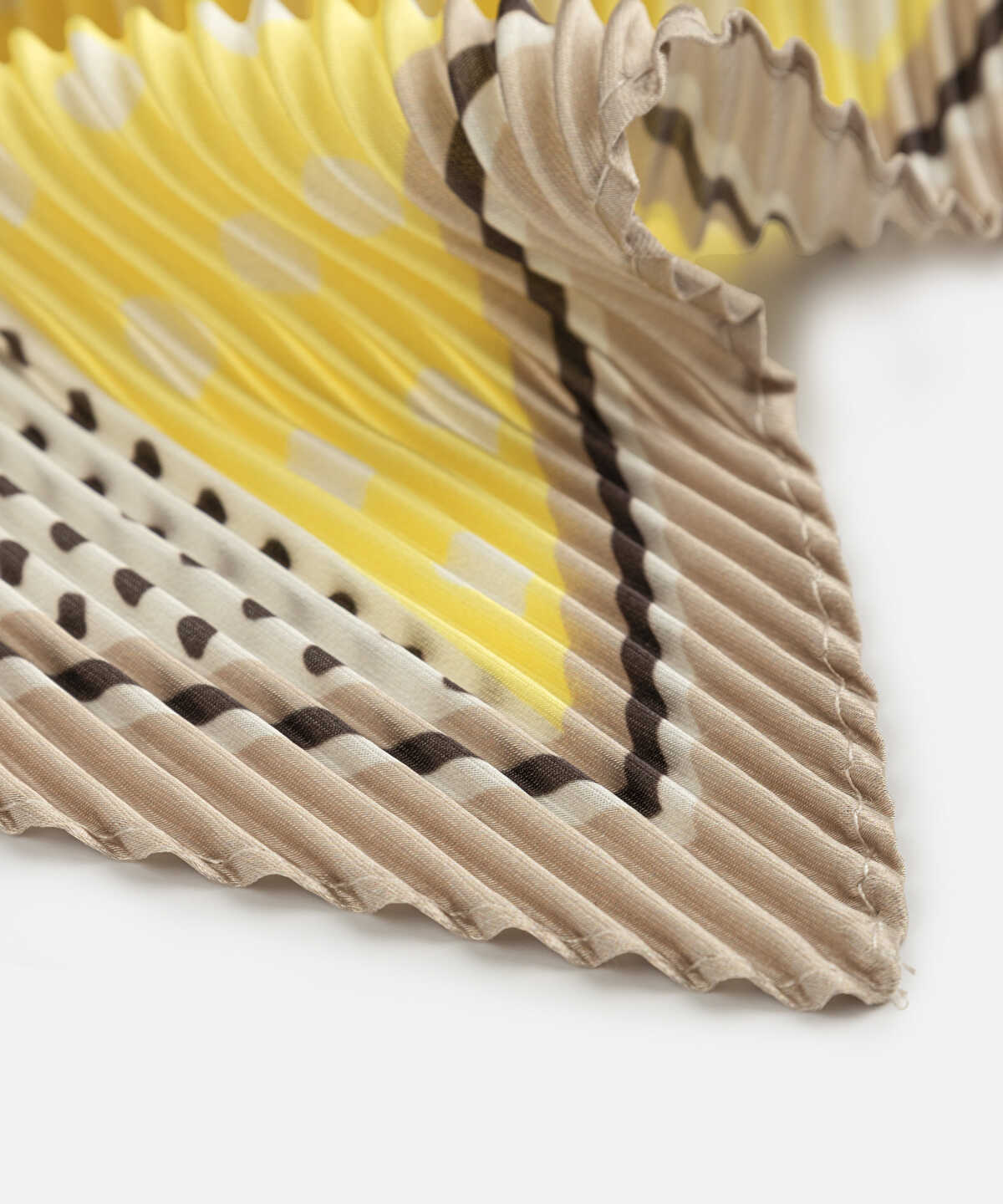 Pleated Polka Dot Scarf