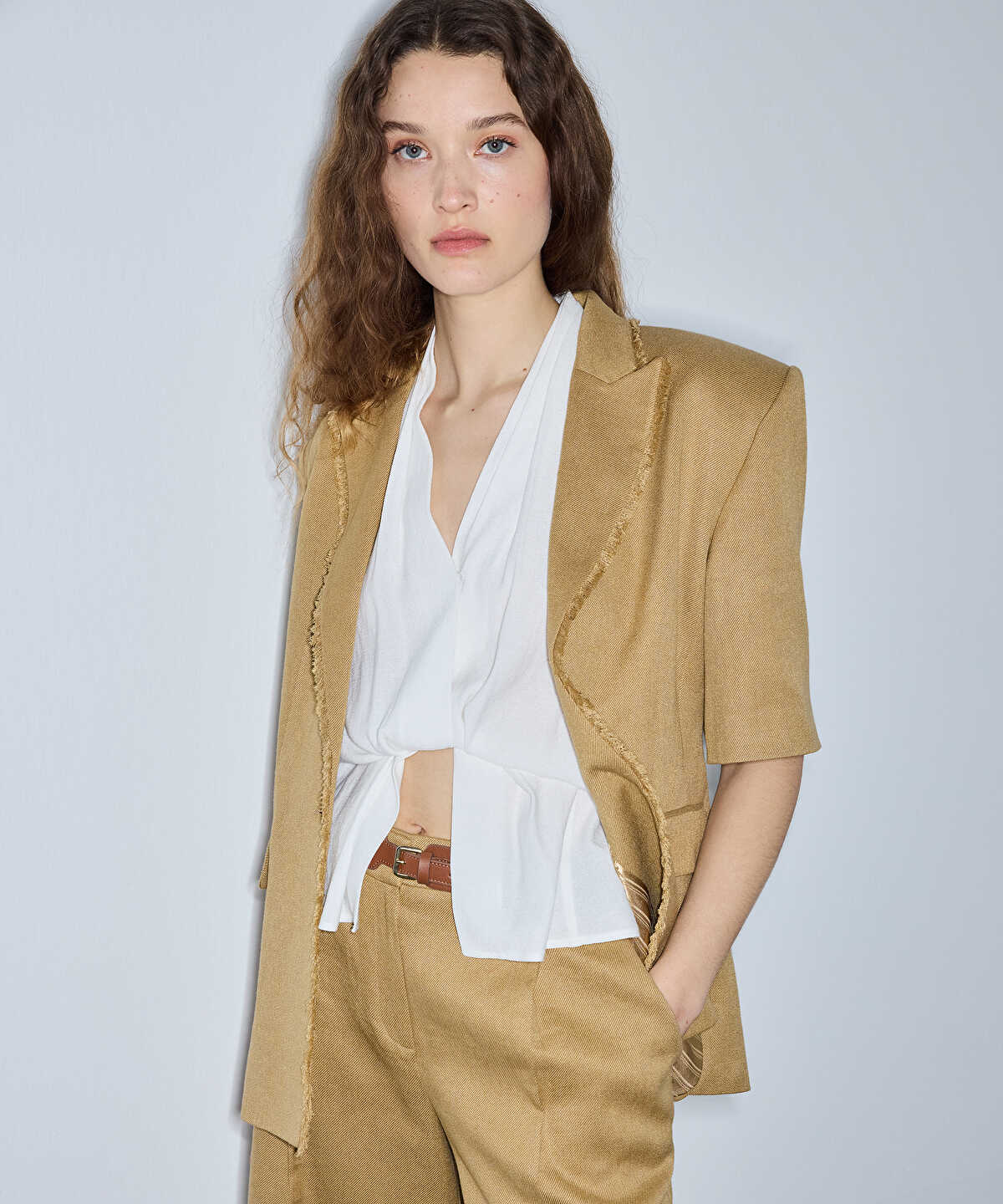 Fringe-Trim Blazer