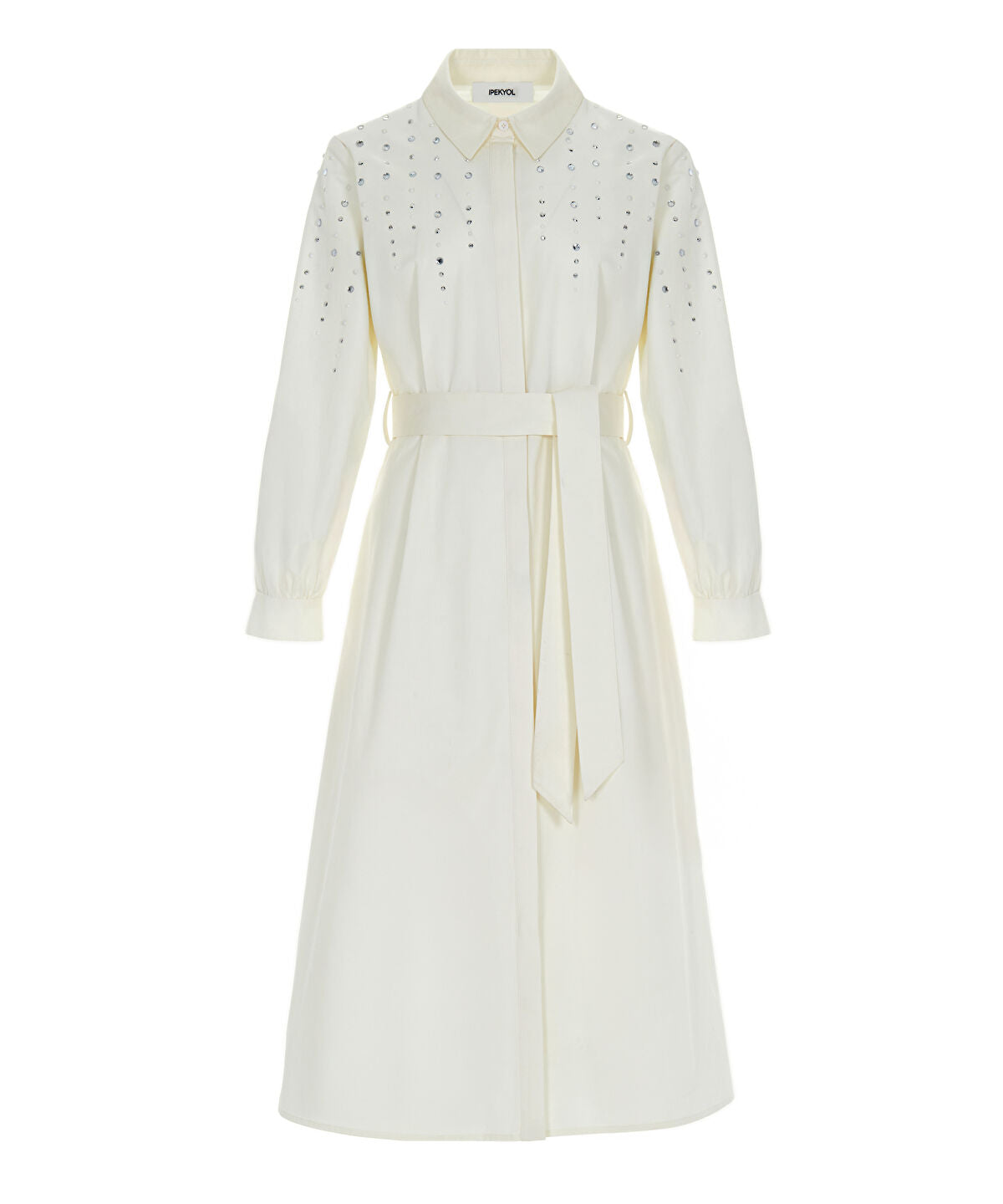 Embellished Poplin Dress