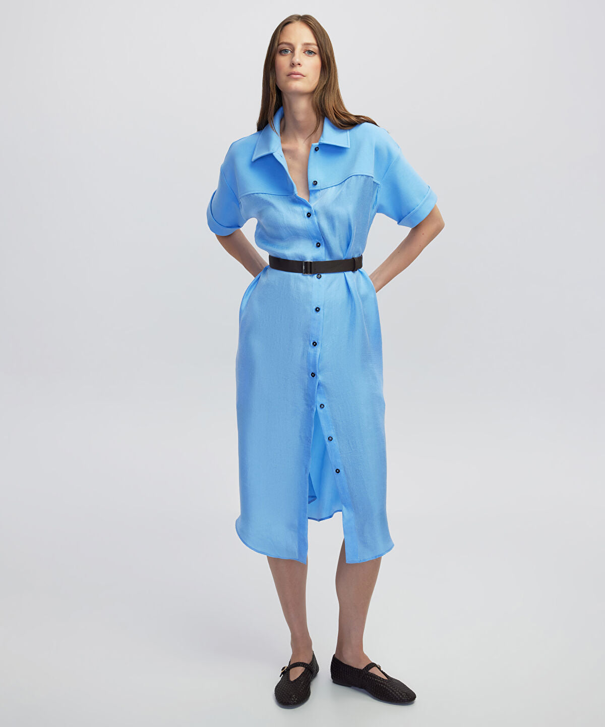 Belted Shirt Dress