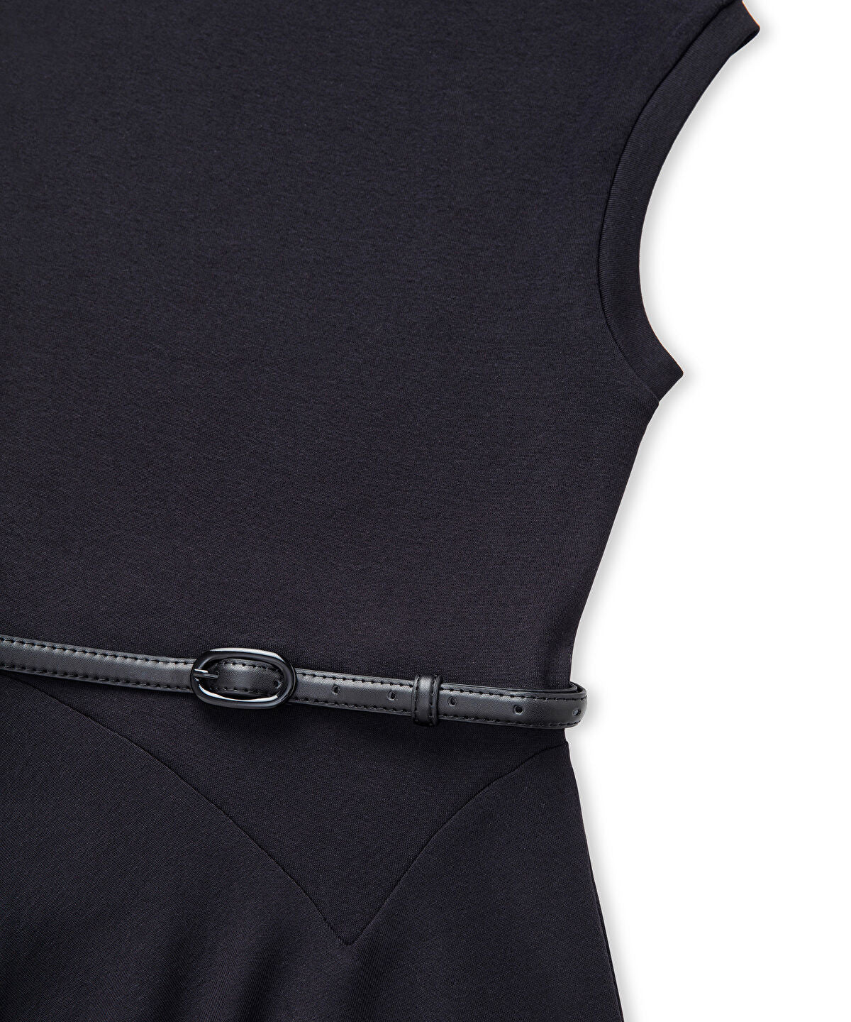 Belted Asymmetric Dress