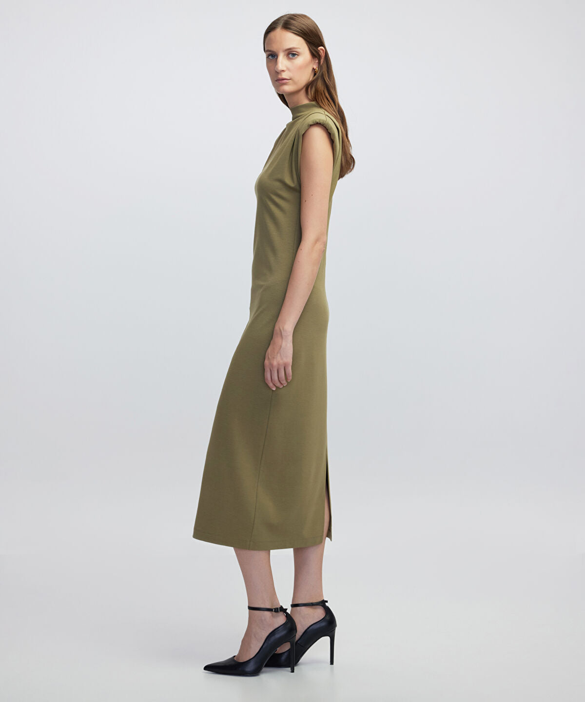 Dress with Shoulder Pads