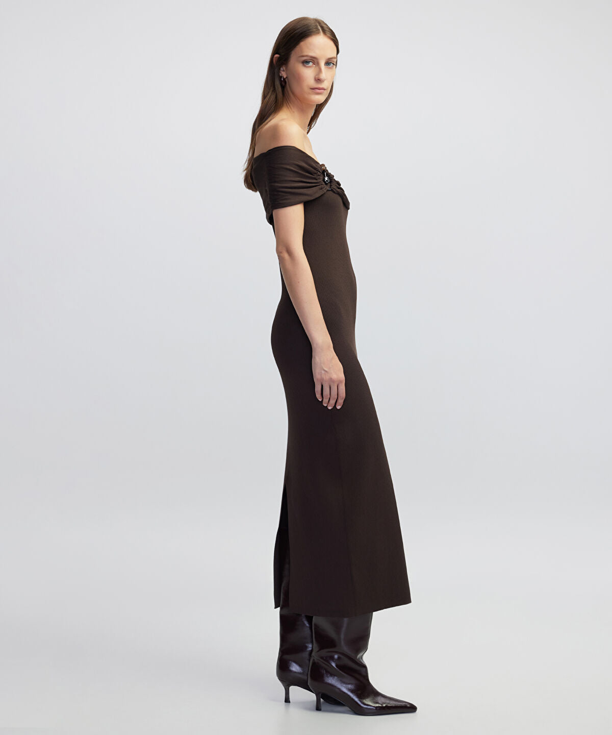 Off-the-Shoulder Knit Dress
