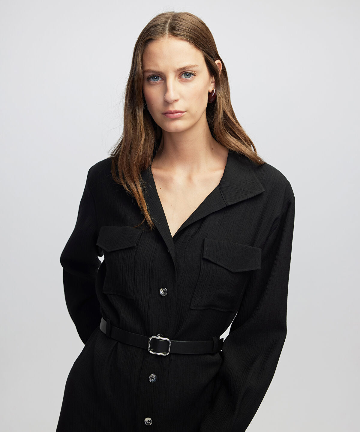 Belted Shirt Dress