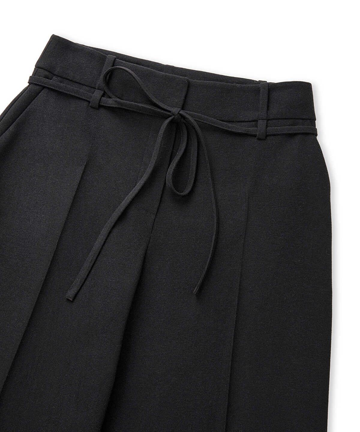 Tie Waist Wide Leg Fit Trousers