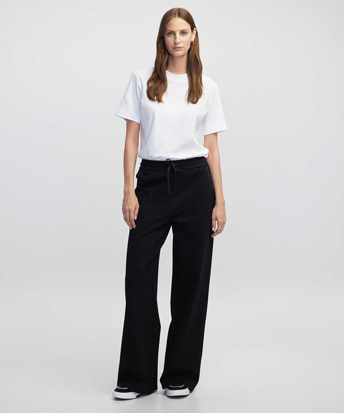 Embellished Wide-Leg Trousers