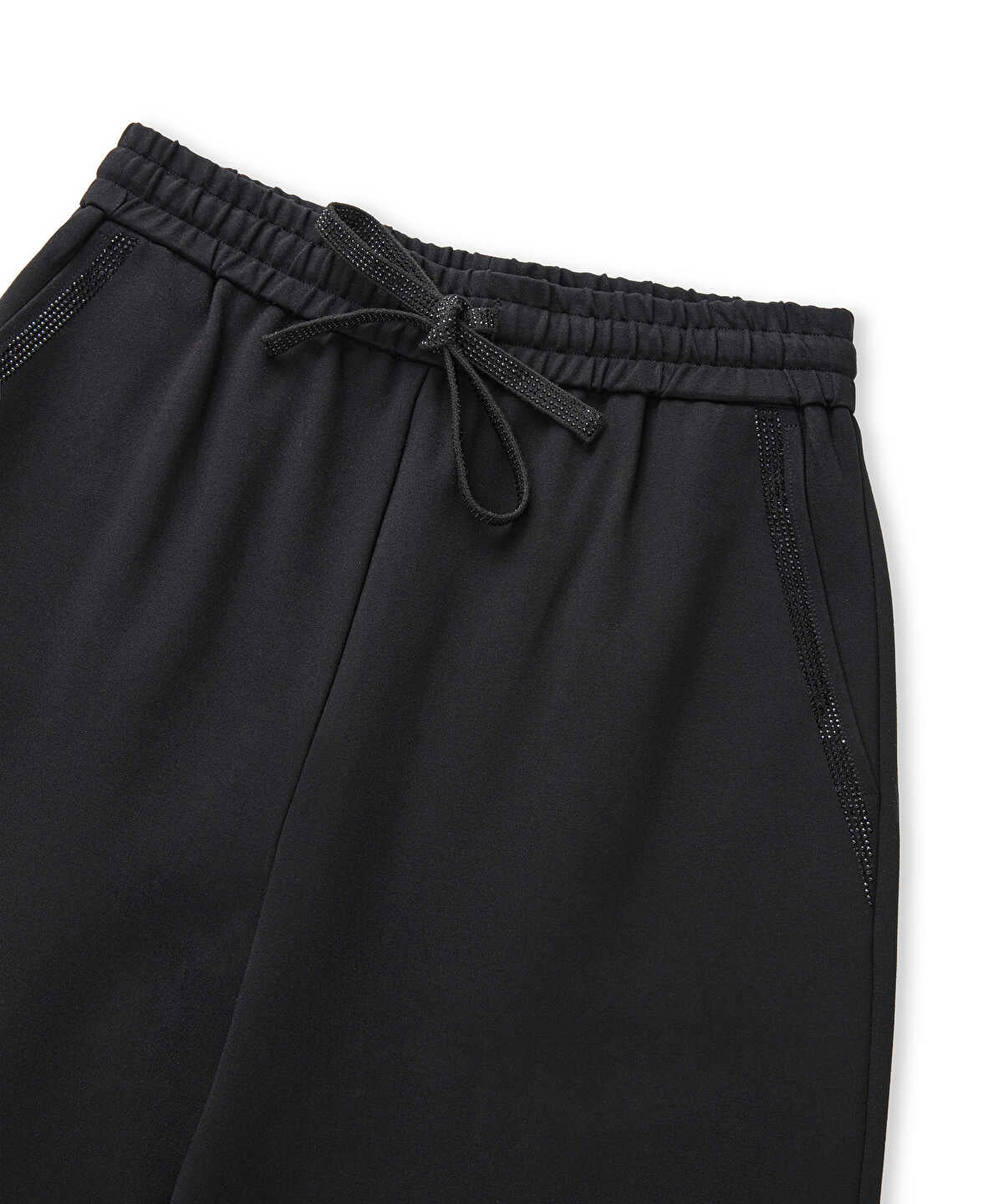 Embellished Wide-Leg Trousers