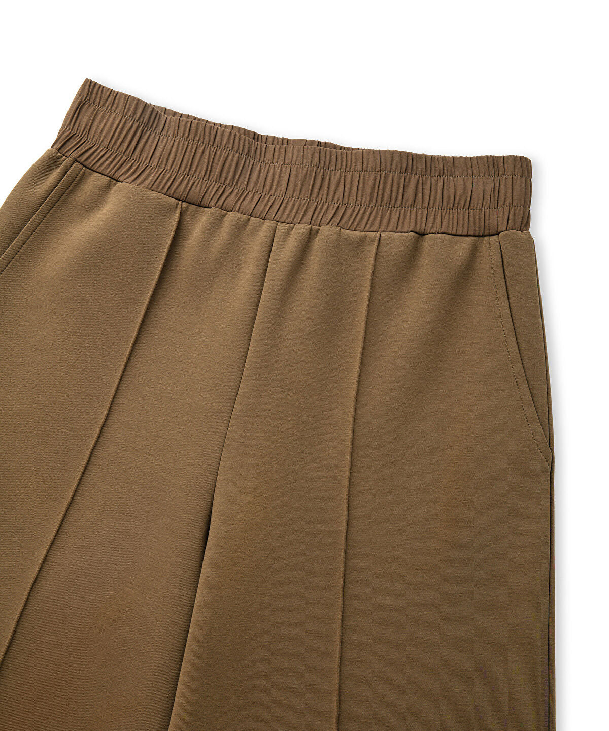 Elastic Waist Wide-Leg Trousers