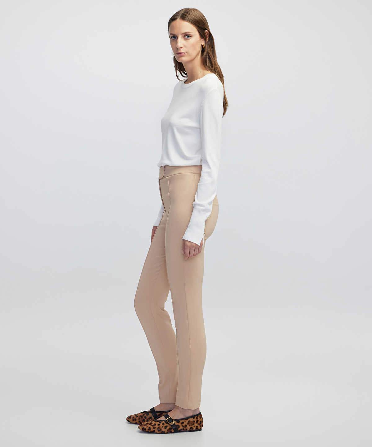 High-Rise Skinny Trousers
