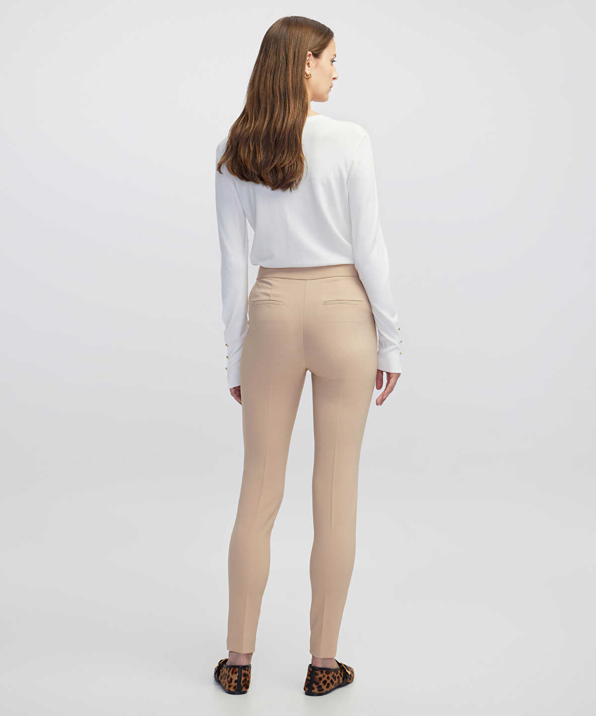 High-Rise Skinny Trousers
