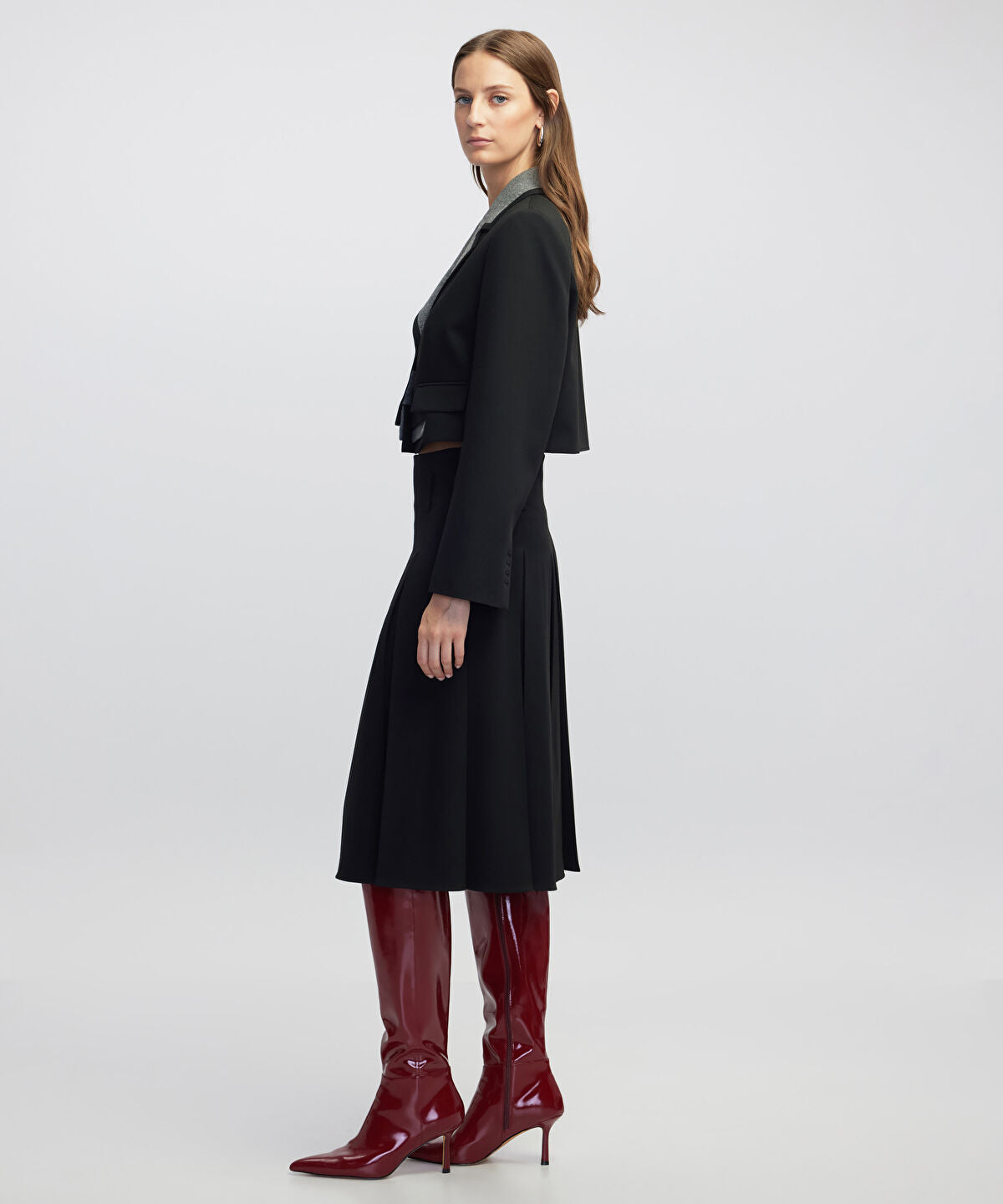 Pleated Midi Skirt