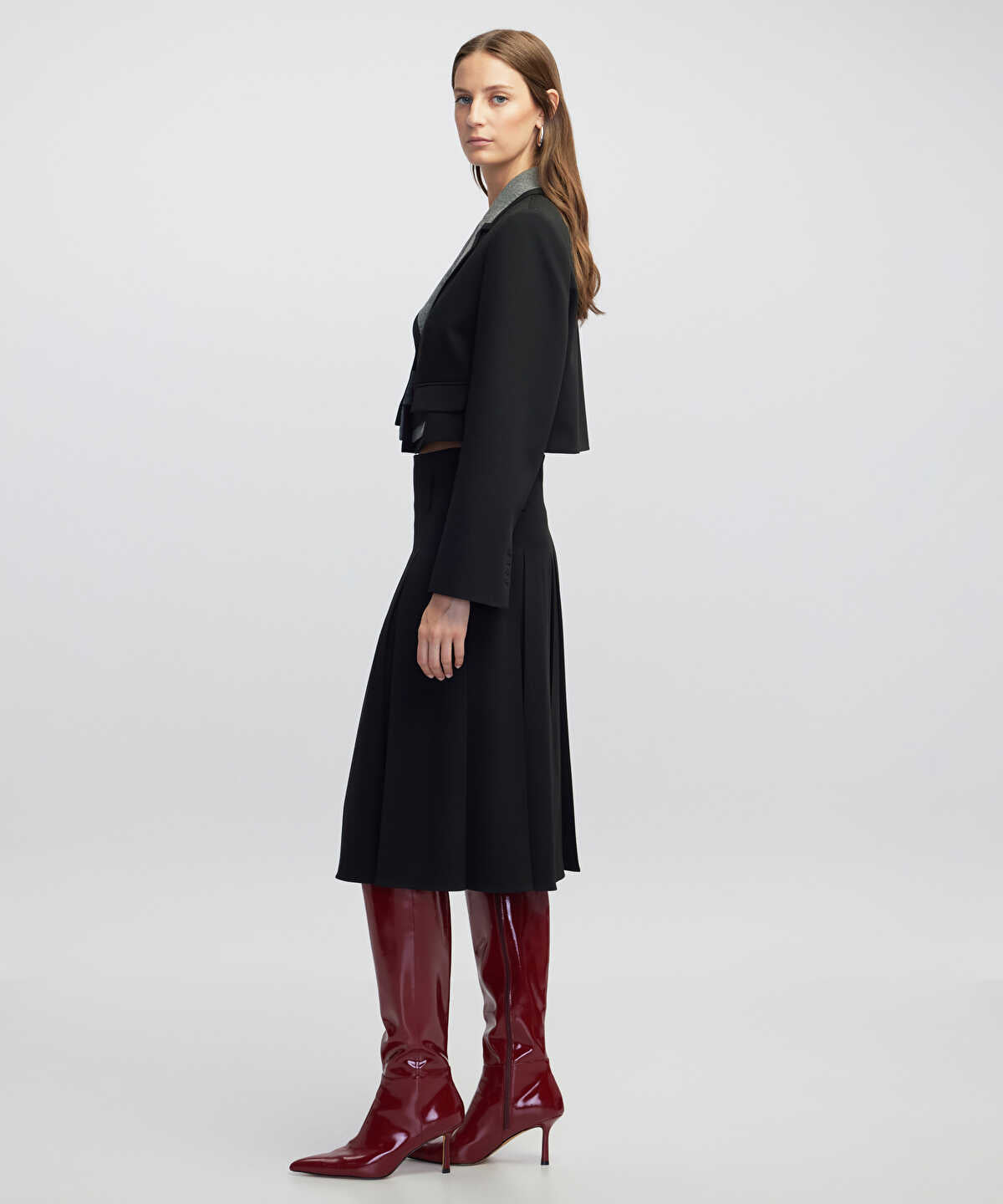 Pleated Midi Skirt