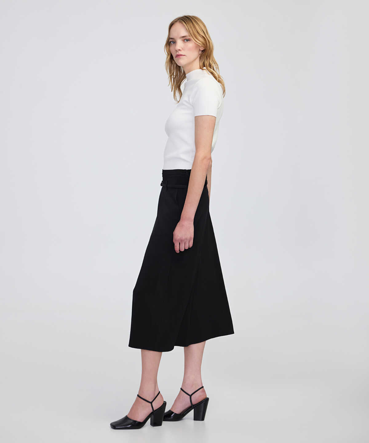 Belted Midi Skirt