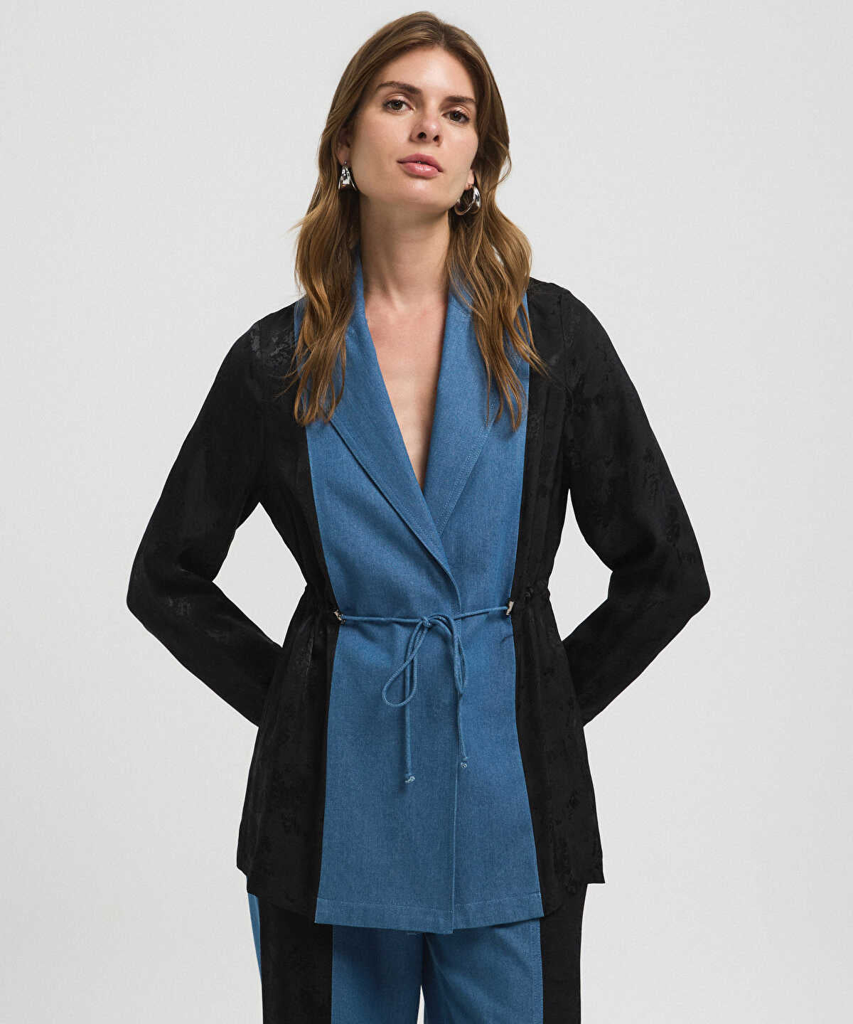 Mixed Color-Block Jacket