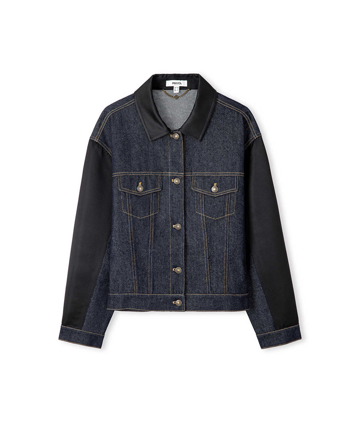 Mixed Media Denim Jacket