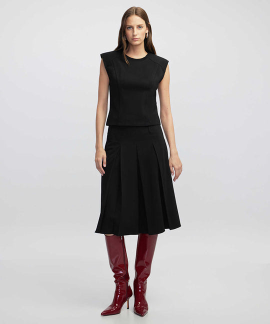 Blouse with Shoulder Pads