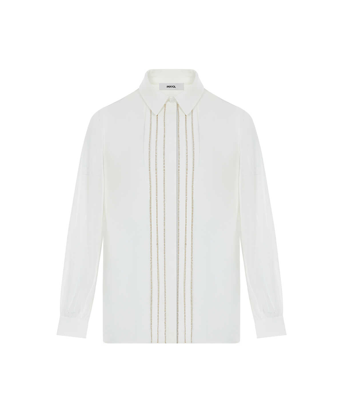 Shirt with Embellished Placket