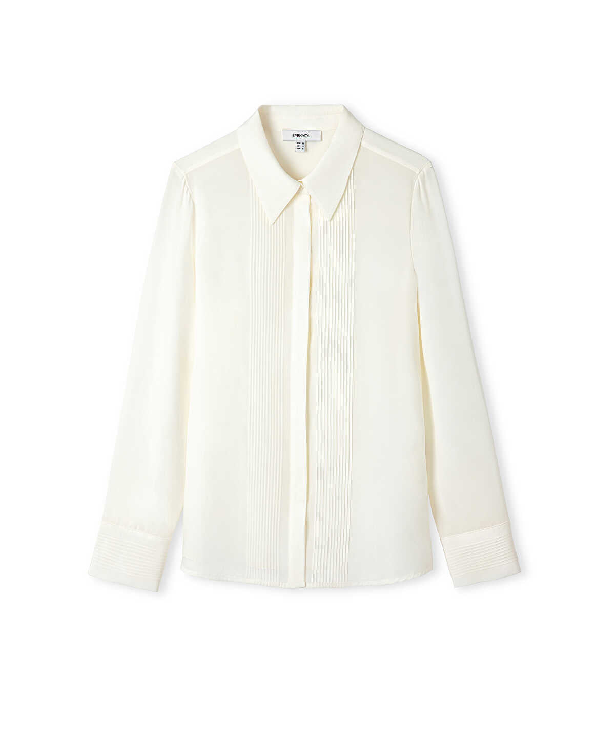Silk shirt with pintucks