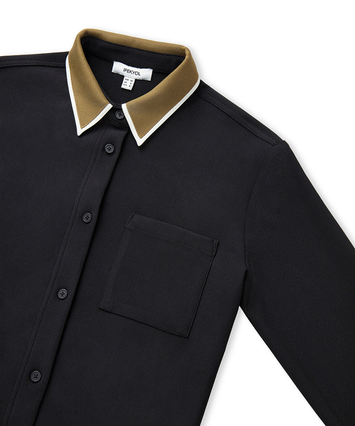 Contrast Collar Shirt
