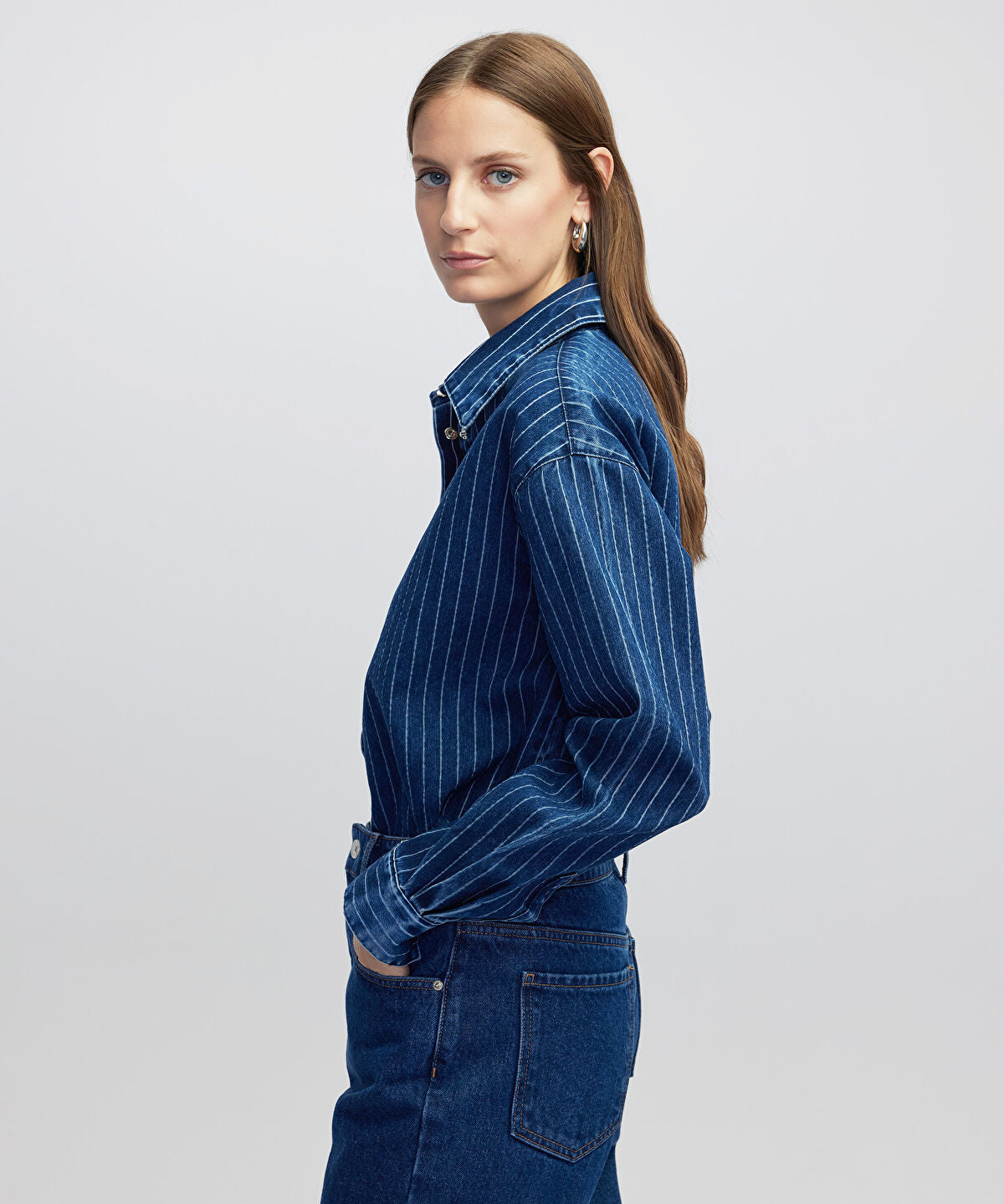 Striped Denim Shirt