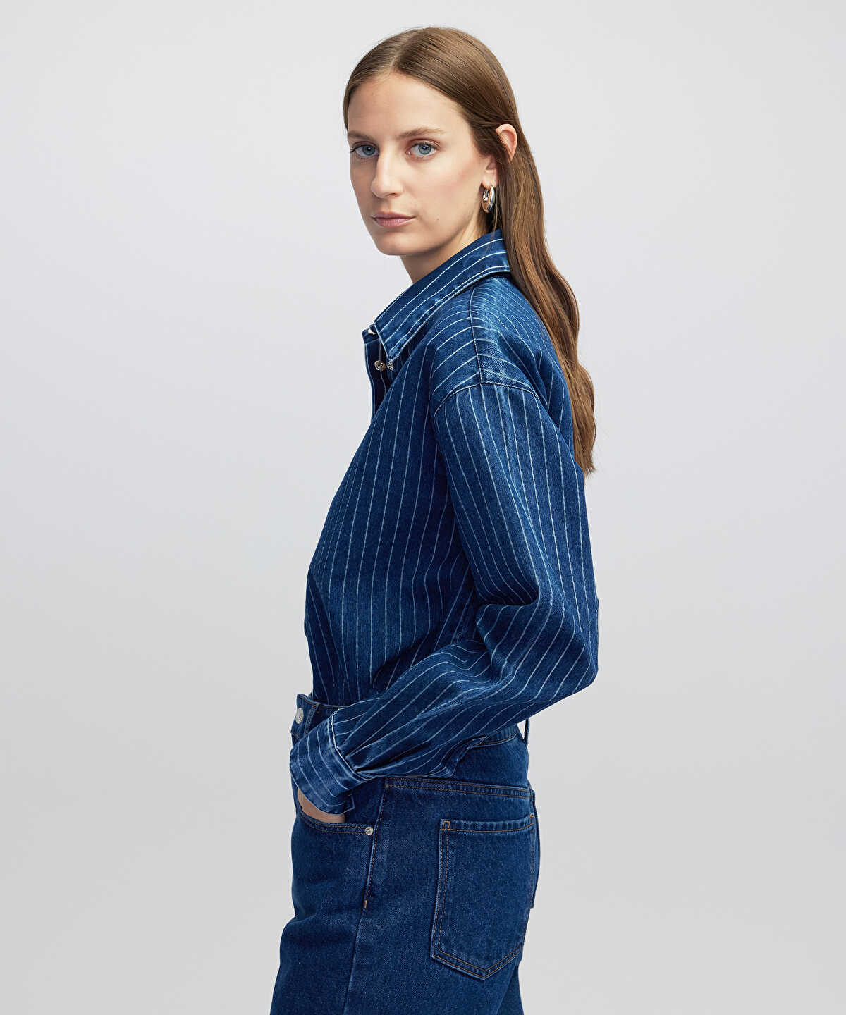 Striped Denim Shirt