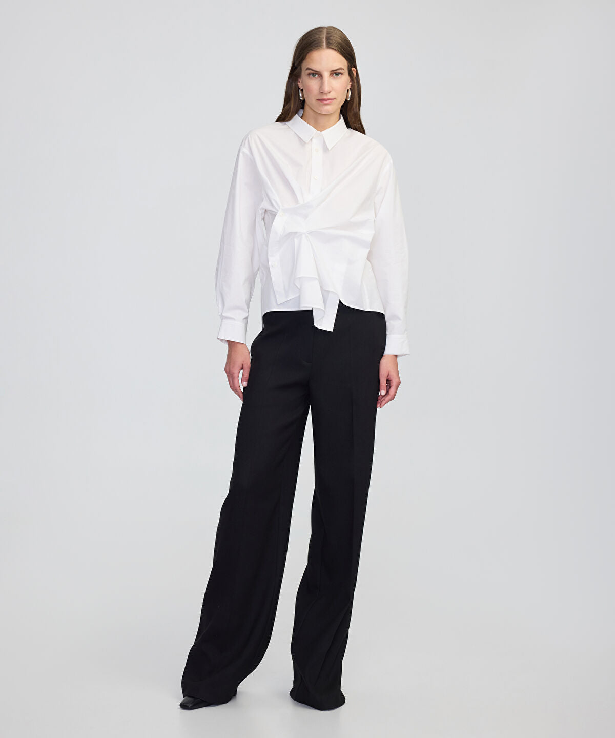 Asymmetric Poplin Shirt