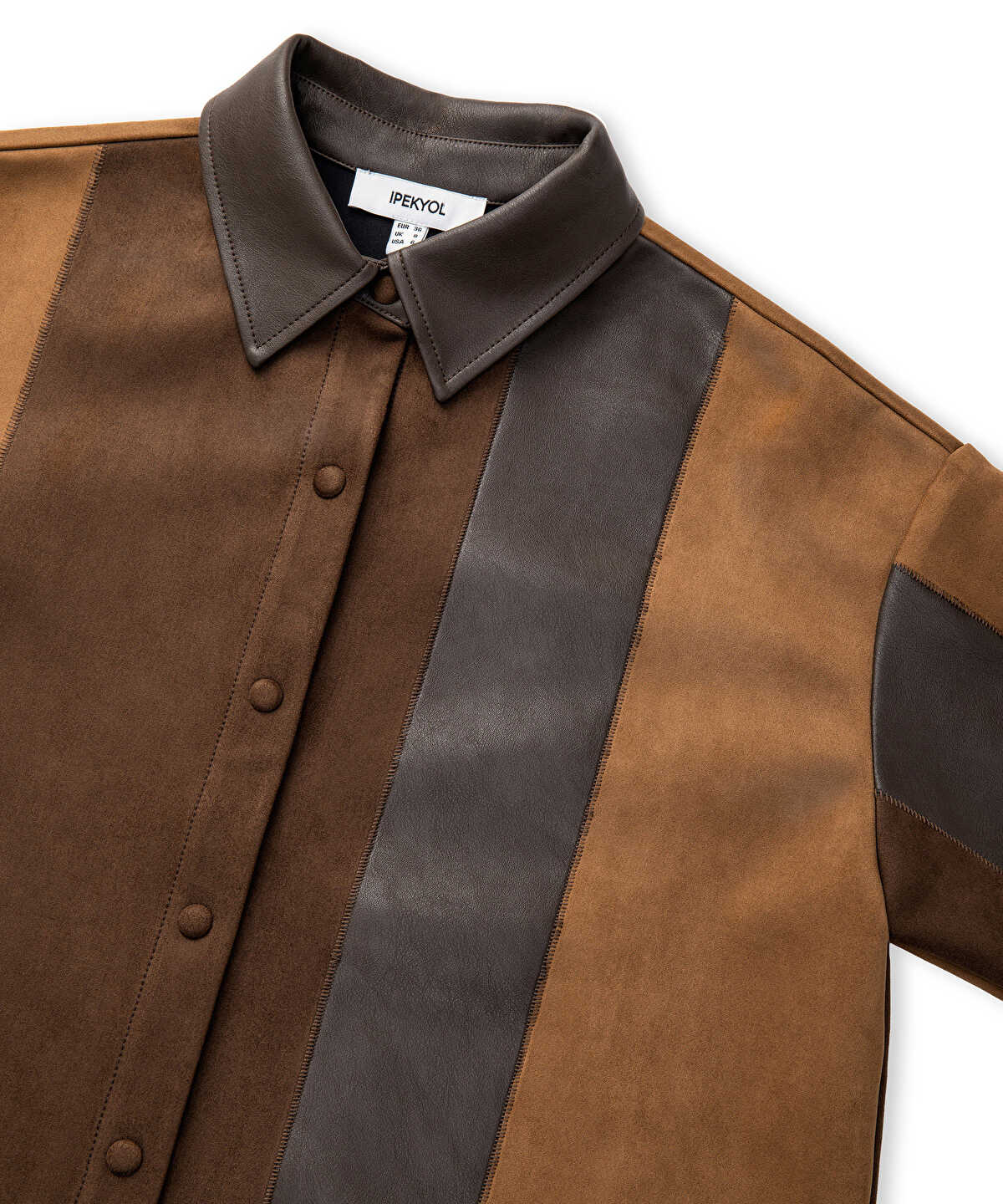 Color-Block Mixed Shirt