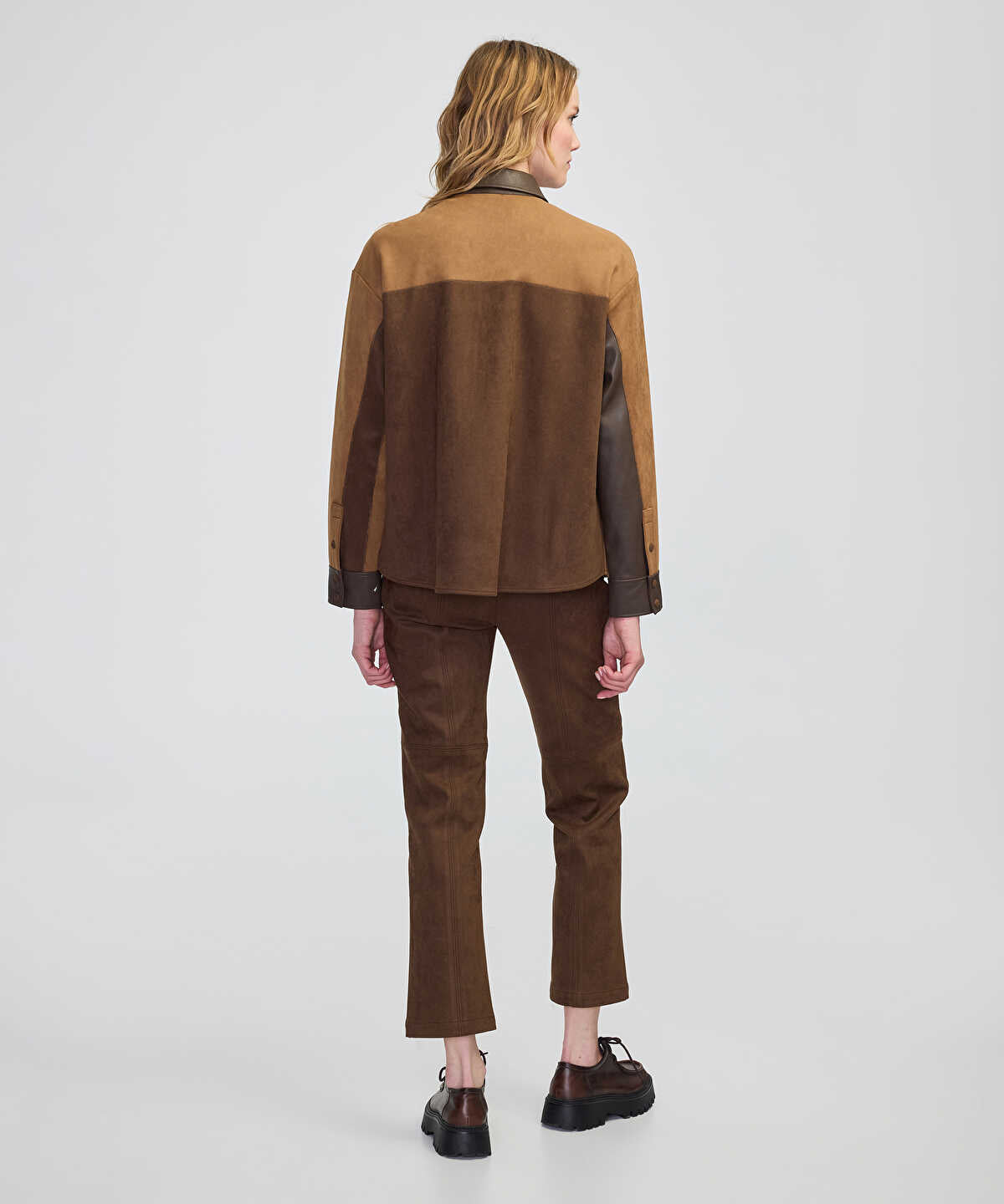 Color-Block Mixed Shirt