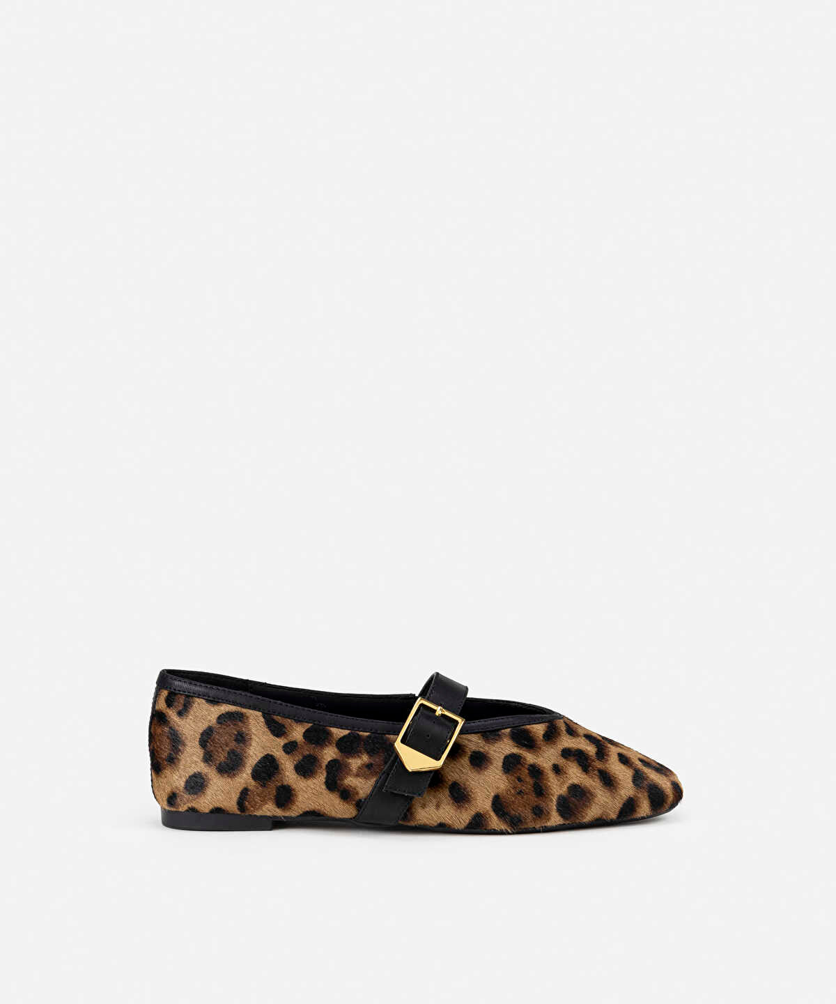Leopard Print Pony Hair Flats