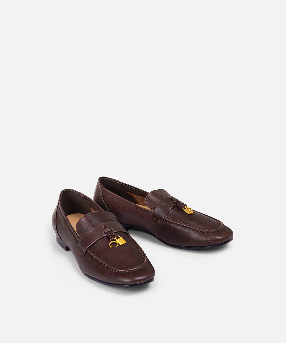 Embellished Leather Loafers