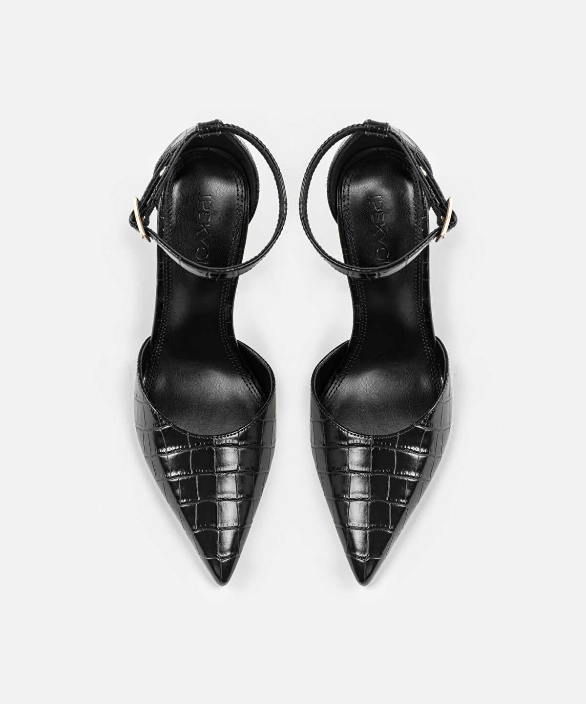 Croc-Effect Heels