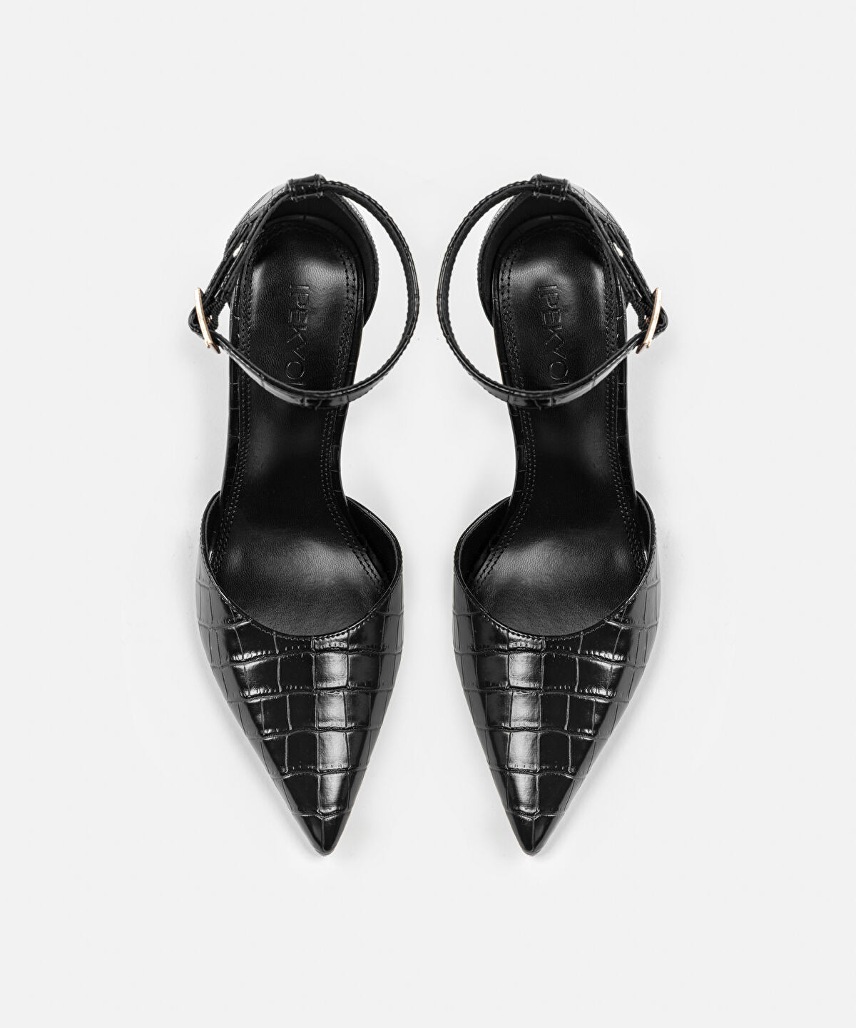 Croc-Effect Heels