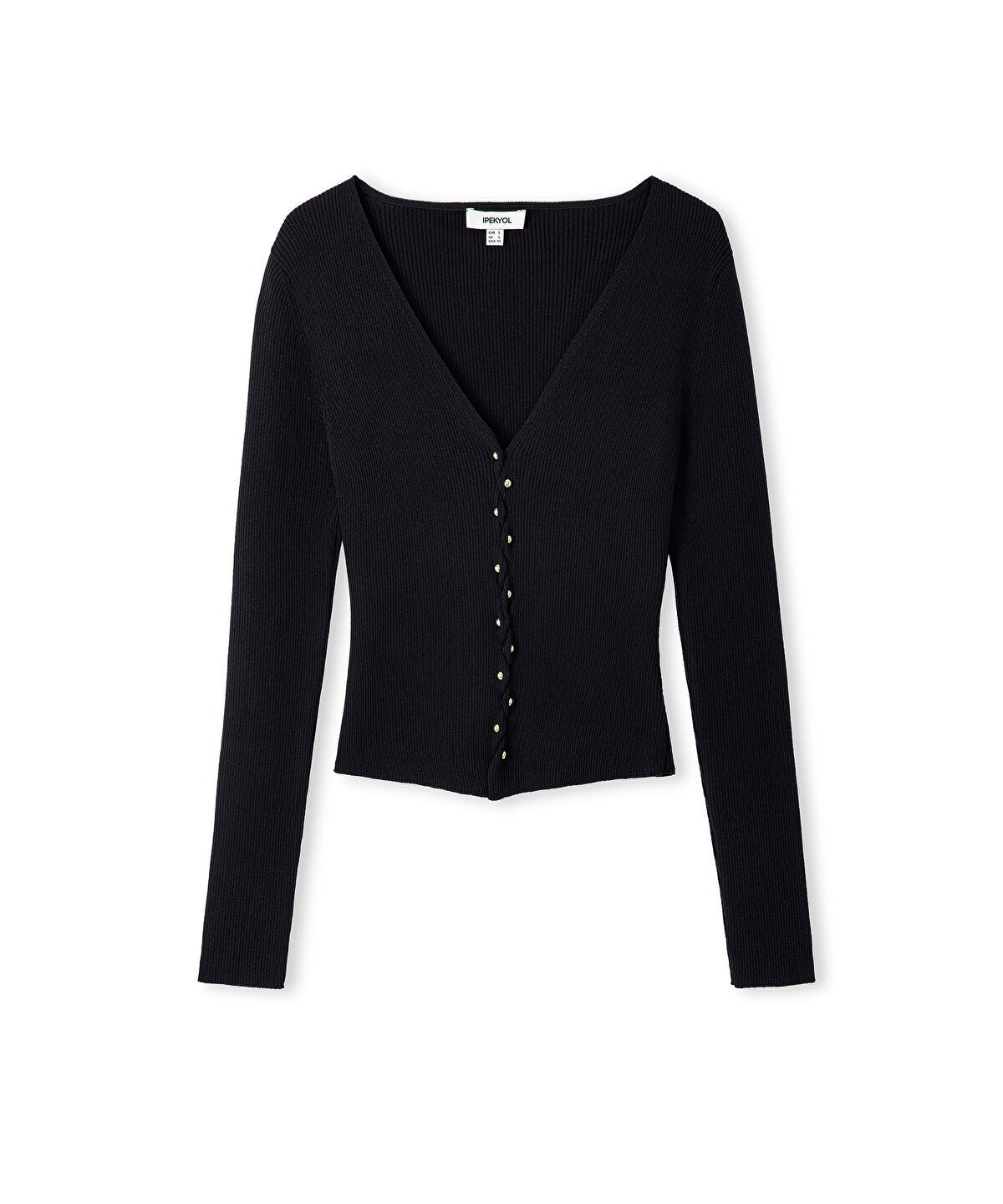 Embellished Ribbed Knit Top
