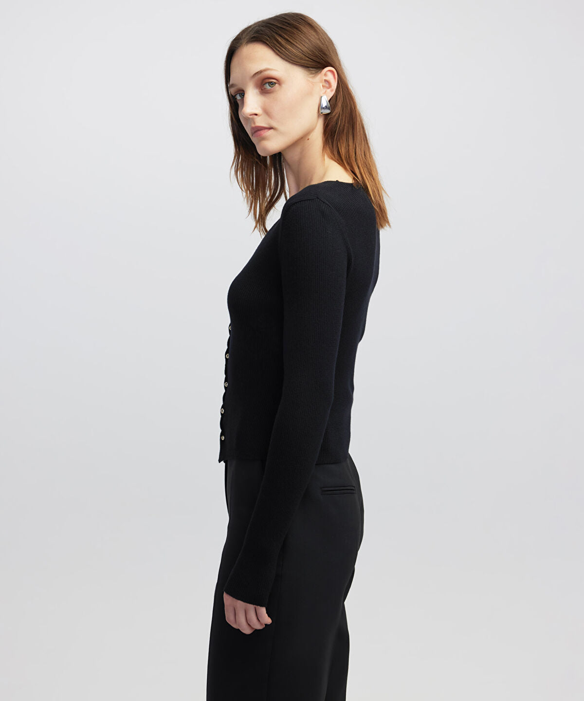 Embellished Ribbed Knit Top